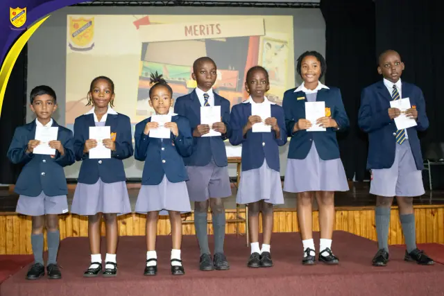 Merit awards at assembly
